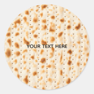 Adesivo Redondo Textura Gráfica Realista de Matzah Marrom Rústico