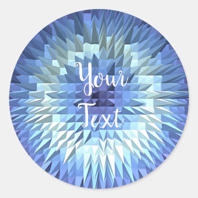Adesivo Redondo textura poligonal geométrica abstrato (Frente)