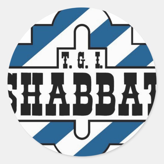 ADESIVO REDONDO TGI SHABBAT (Frente)