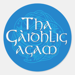 Adesivo Redondo Tha Gaidhlig Agam