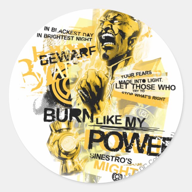 Adesivo Redondo Thaal Sinestro 10 (Frente)