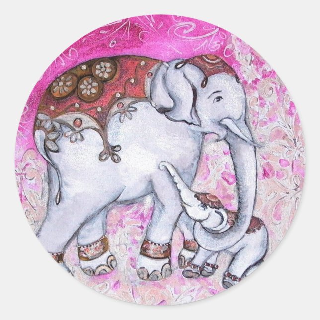 ADESIVO REDONDO THAI ELEPHANTS (Frente)