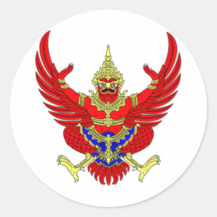 ADESIVO REDONDO THAI THAILAND CASACO DE ARMAS EMBLEM FLAG