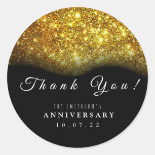Adesivo Redondo Thank You Anniversary Sticker