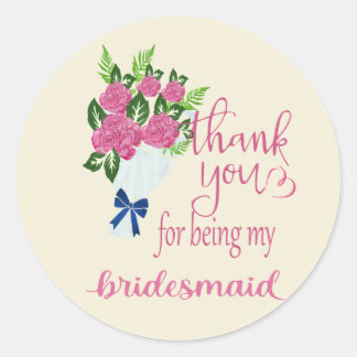 Adesivo Redondo Thank you bridesmaid