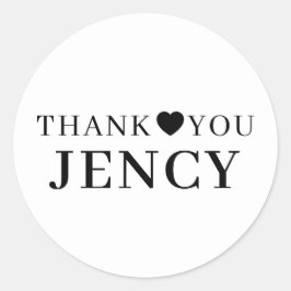 Adesivo Redondo Thank You Christian Faith Heart Design