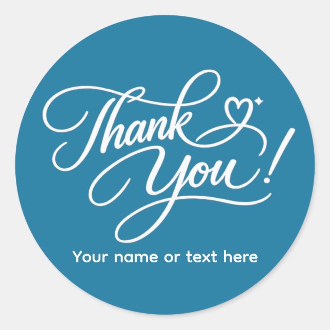 Adesivo Redondo Thank You elegant sticker (Frente)