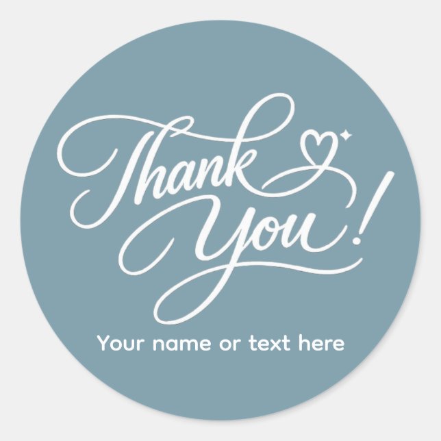 Adesivo Redondo Thank You elegant sticker (Frente)