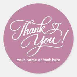 Adesivo Redondo Thank You elegant sticker