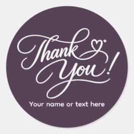 Adesivo Redondo Thank You elegant sticker