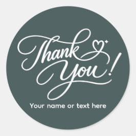 Adesivo Redondo Thank You elegant sticker