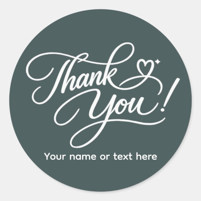Adesivo Redondo Thank You elegant sticker (Frente)