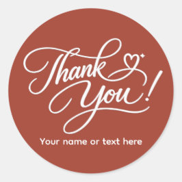 Adesivo Redondo Thank You elegant sticker
