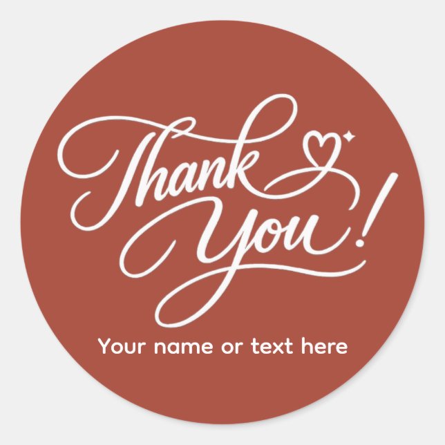 Adesivo Redondo Thank You elegant sticker (Frente)