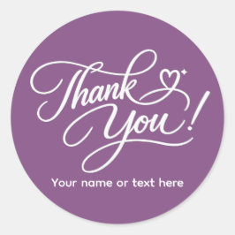 Adesivo Redondo Thank You elegant sticker