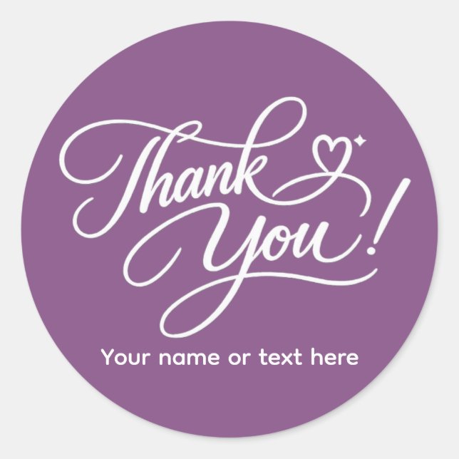 Adesivo Redondo Thank You elegant sticker (Frente)