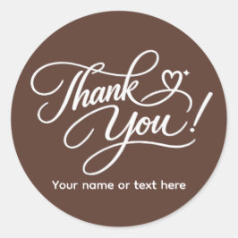 Adesivo Redondo Thank You elegant sticker