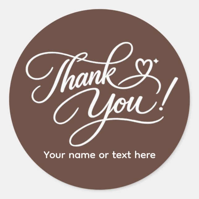 Adesivo Redondo Thank You elegant sticker (Frente)