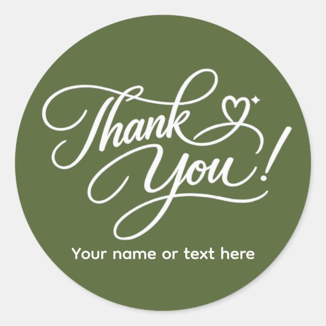 Adesivo Redondo Thank You elegant sticker (Frente)
