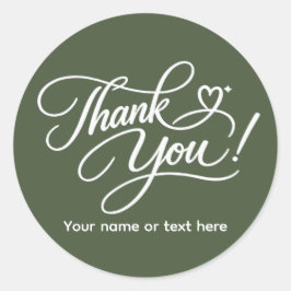 Adesivo Redondo Thank You elegant sticker
