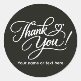 Adesivo Redondo Thank You elegant sticker