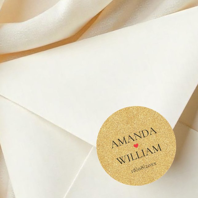 Adesivo Redondo Thank You faux glitter Round Sticker (Criador carregado)