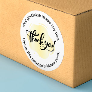 Adesivo Redondo Thank You For Business Packaging