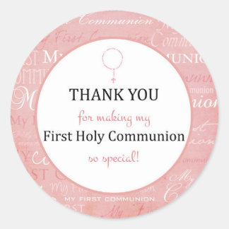 Adesivo Redondo Thank you for coming - First Holy communion tag -