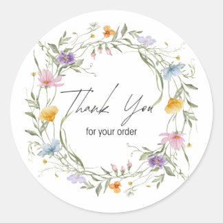 Adesivo Redondo Thank You For Order Round Sticker