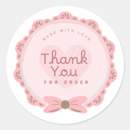 Adesivo Redondo Thank You For Order Sticker