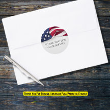 Thank You For Service American Flag Patriotic