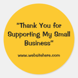 Adesivo Redondo “Thank You for Supporting My Small Business” 