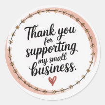 Thank you for supporting my small business 