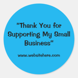 Adesivo Redondo “Thank You for Supporting My Small Business” 