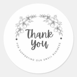 Adesivo Redondo Thank You for Supporting My Small Business Sticker