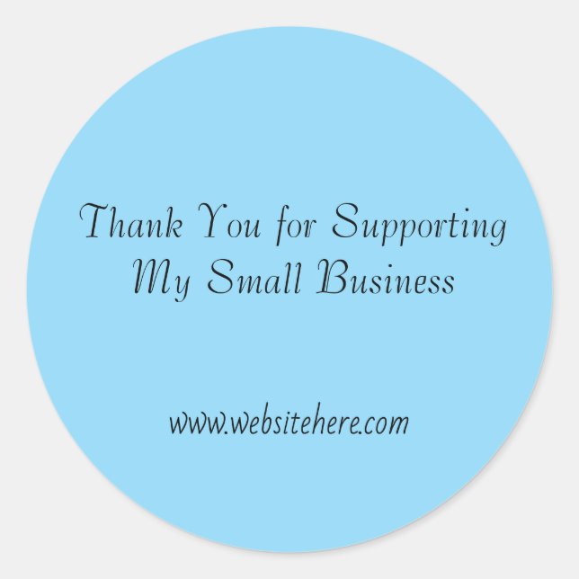Adesivo Redondo Thank You for Supporting My Small Business Sticker (Frente)