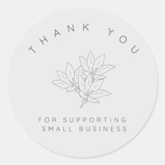 Adesivo Redondo Thank you for supporting small business - sticker