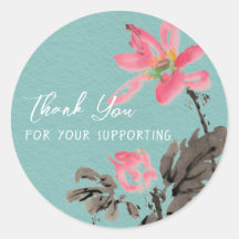 Thank You For Supporting Watercolor Lotus Floral