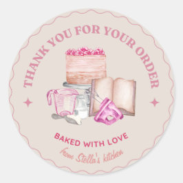 Adesivo Redondo Thank you for your order Bakery