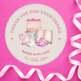 Adesivo Redondo Thank you for your order Bakery