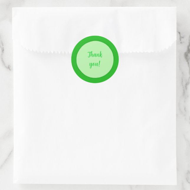 Adesivo Redondo Thank you in Green Circle Stickers (Bolsa)
