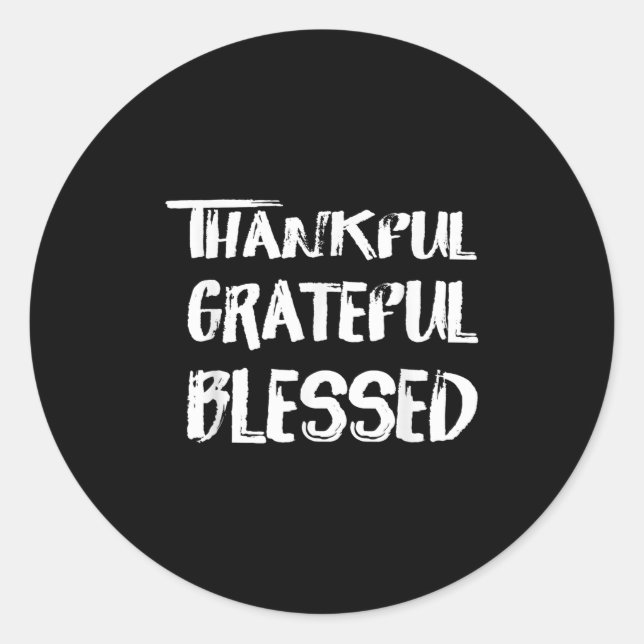 Adesivo Redondo Thankful Grateful Blessed Christmas Shirts For Men (Frente)
