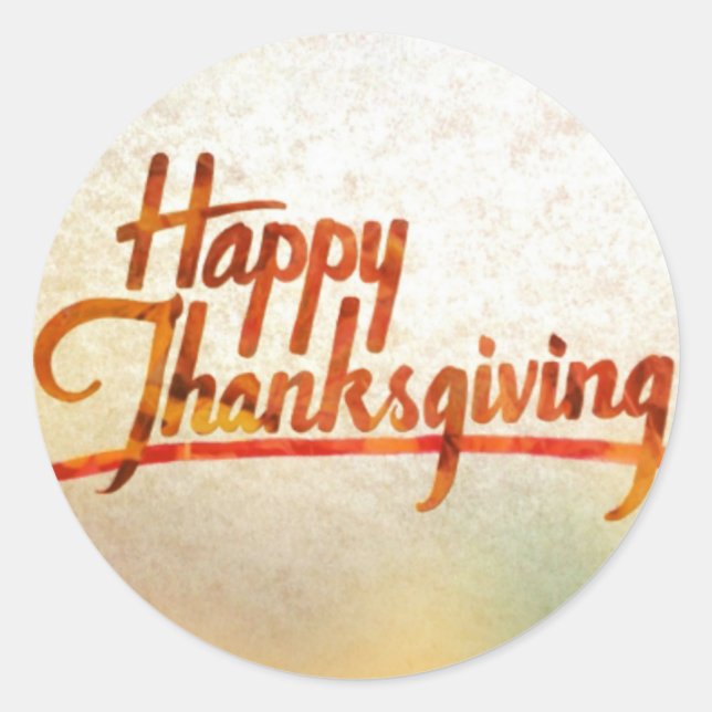 Adesivo Redondo thanksgiving (Frente)