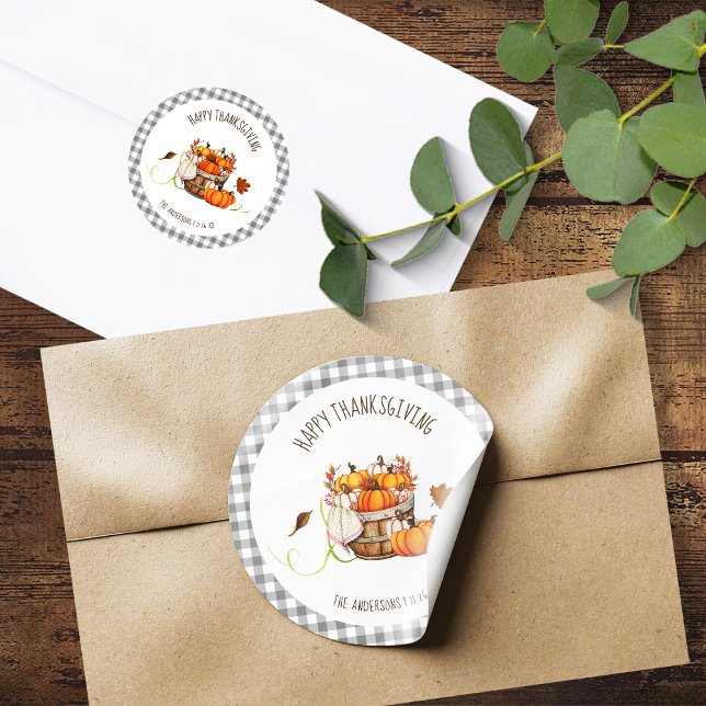 Adesivo Redondo Thanksgiving  (Criador carregado)