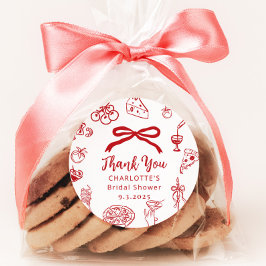 Adesivo Redondo That's Amore Hand Drawn Italian Bridal Shower