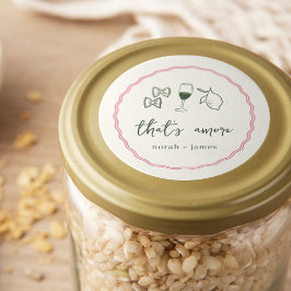 Adesivo Redondo "That's Amore" Handwritten Bridal Shower