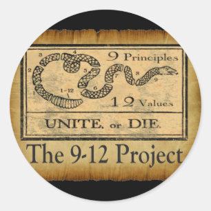 Adesivo Redondo the912project.com une-se ou morre-se