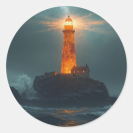 Adesivo Redondo The Amber Lighthouse Sticker
