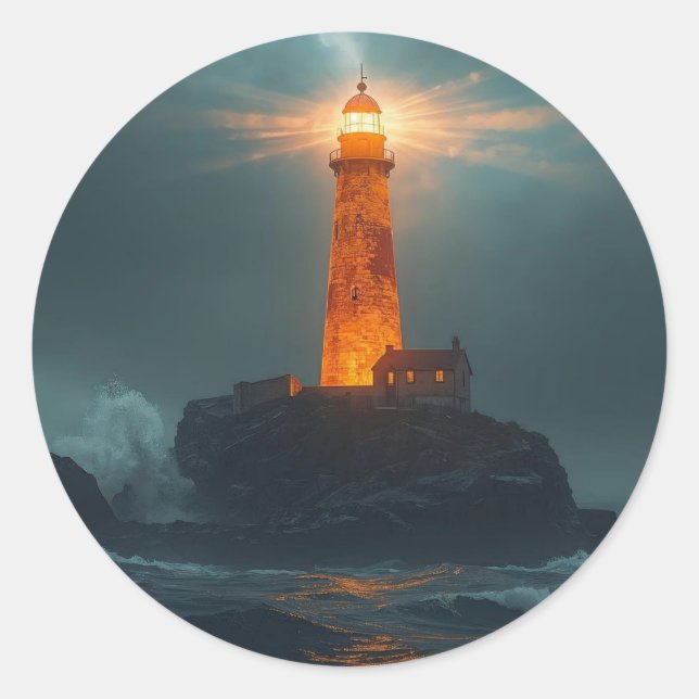 Adesivo Redondo The Amber Lighthouse Sticker (Frente)