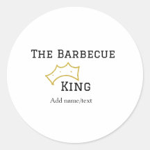 The Barbecue king crownadd name text cooking best